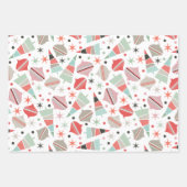 Mittelalter Moderne frohe Weihnachten Geschenkpapier Set (Vorderseite)