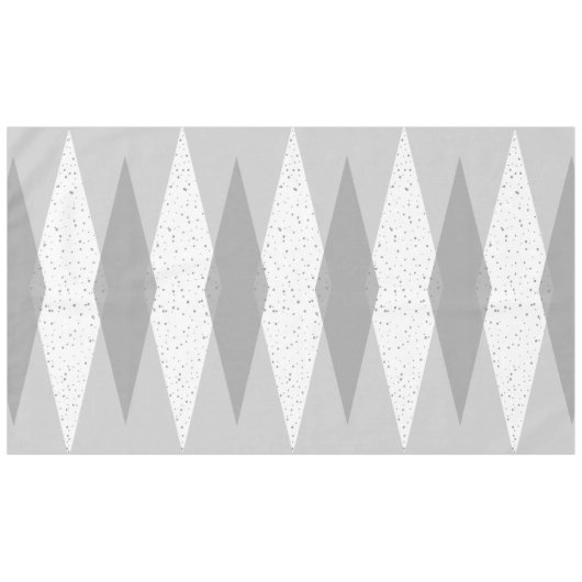 Mittelalter Moderne graue Raute Tablette Tischdecke (Vorderseite (Horizontal))