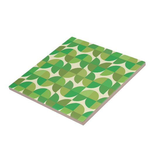 Mittelalter Moderne Halbkreise grün Fliese (Seite)