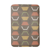 Mittelalter Moderne Hexagons Brown Badematte (Vorderseite Vertikal)
