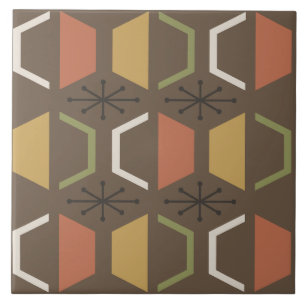 Mittelalter Moderne Hexagons Brown Fliese