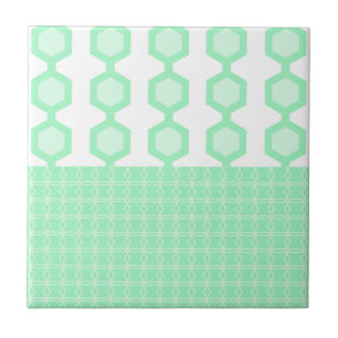 Mittelalter Moderne Hexagons Pastel Green Fliese