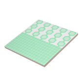Mittelalter Moderne Hexagons Pastel Green Fliese (Seite)