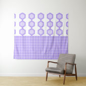 Mittelalter Moderne Hexagons Pastel Lavender Wandteppich (Beispiel (Horizontal))