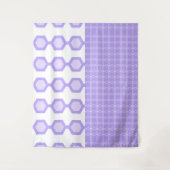 Mittelalter Moderne Hexagons Pastel Lavender Wandteppich (Vorderseite)