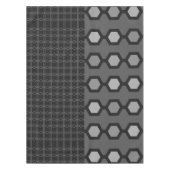 Mittelalter Moderne Hexagons Schwarz Grau Tischdecke (Vorderseite)