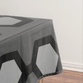 Mittelalter Moderne Hexagons Schwarz Grau Tischdecke (Beispiel)