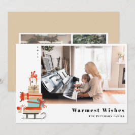 Mittelalter Moderne Illustrierte Weihnachtsschneck Feiertagskarte