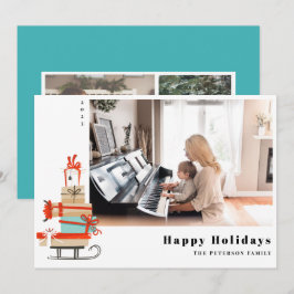 Mittelalter Moderne Illustrierte Weihnachtsschneck Feiertagskarte