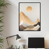 Mittelalter Moderne Klettergebiete Abstrakt Boho Poster