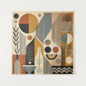 Mittelalter Moderne Kunst Herbst Ernte Wandteppich (Vorderseite)