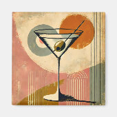 Mittelalter Moderne Kunst Martini Magnet (Vorne)