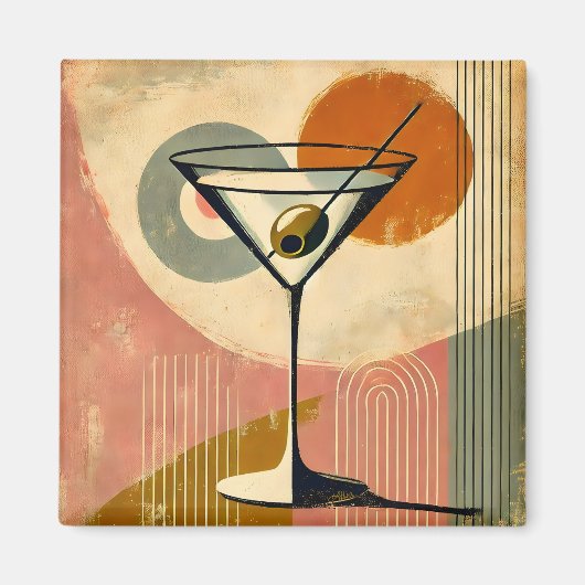 Mittelalter Moderne Kunst Martini Magnet (Vorne)
