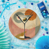 Mittelalter Moderne Kunst Martini Pappteller (Party)
