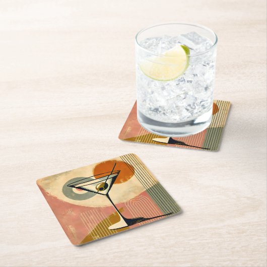 Mittelalter Moderne Kunst Martini Rechteckiger Pappuntersetzer (Vor Ort)