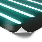 Mittelalter Moderne Kunst Neon Design Poster (Ecke)