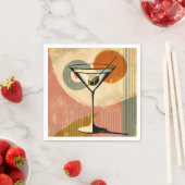 Mittelalter Moderne Minimalistische Kunst Martini Serviette (Beispiel)