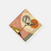 Mittelalter Moderne Minimalistische Kunst Martini Serviette (Ecke)