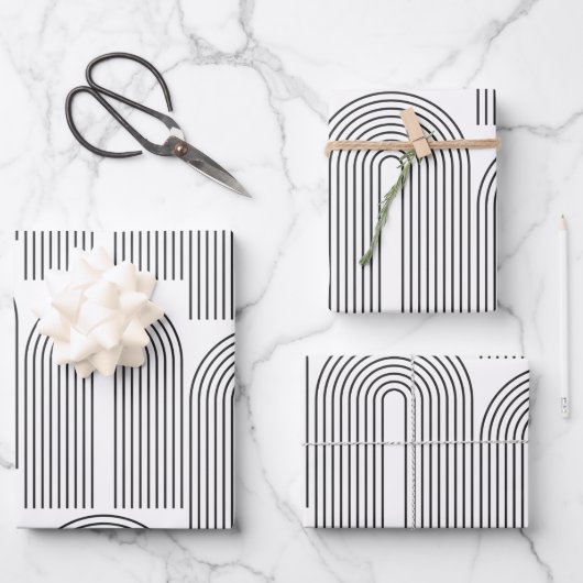 Mittelalter Moderne Minimalistische Kunstschätze Geschenkpapier Set (Vorderseite)