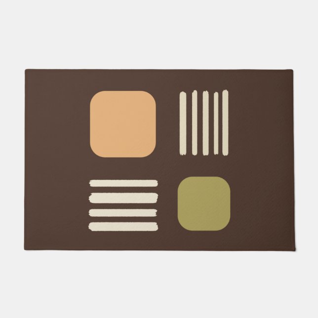 Mittelalter Moderne Minimalistische Plätze Lines B Fußmatte (Vorderseite)