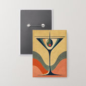 Mittelalter Moderne "Pimento olive martini wave" Button (Vorderseite/Rückseite)