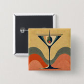 Mittelalter Moderne "Pimento olive martini wave" Button (Vorne & Hinten)