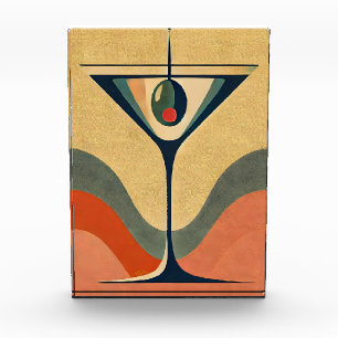 Mittelalter Moderne "Pimento olive martini wave" Fotoblock