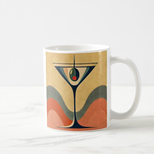 Mittelalter Moderne "Pimento olive martini wave" Kaffeetasse (Rechts)
