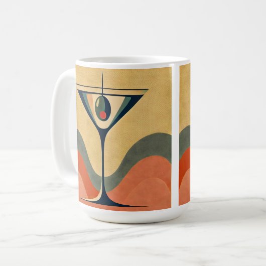 Mittelalter Moderne "Pimento olive martini wave" Kaffeetasse (Vorderseite Links)