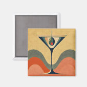 Mittelalter Moderne "Pimento olive martini wave" Magnet (Vorderseite/Rückseite)