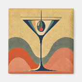 Mittelalter Moderne "Pimento olive martini wave" Magnet (Vorne)