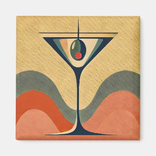 Mittelalter Moderne "Pimento olive martini wave" Magnet