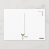 Mittelalter Moderne "Pimento olive martini wave" Postkarte (Rückseite)