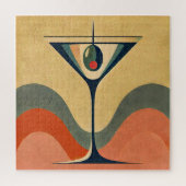 Mittelalter Moderne "Pimento olive martini wave" Puzzle (Vertikal)