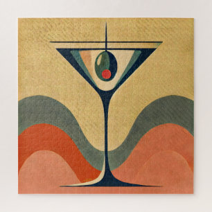 Mittelalter Moderne "Pimento olive martini wave" Puzzle