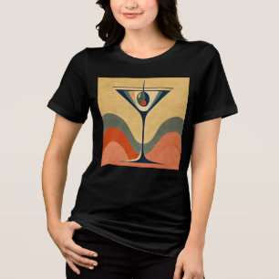 Mittelalter Moderne "Pimento olive martini wave" Tri-Blend Shirt