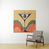 Mittelalter Moderne "Pimento olive martini wave" Wandteppich (Beispiel)