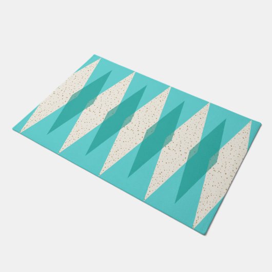 Mittelalter Moderne Raute Door Mat Fußmatte (Schrägansicht)