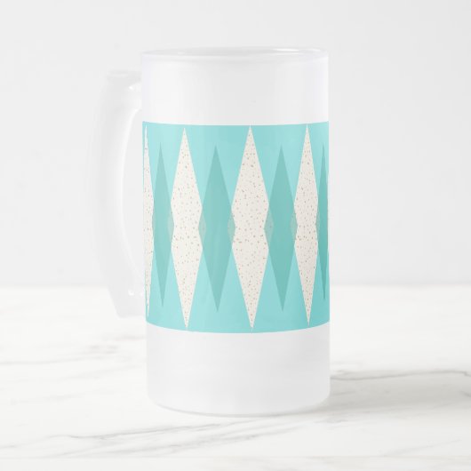 Mittelalter Moderne Raute Mattierte Tasse (Vorderseite Links)