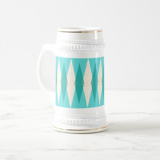 Mittelalter Moderne Raute Stein Bierglas (Vorderseite Links)