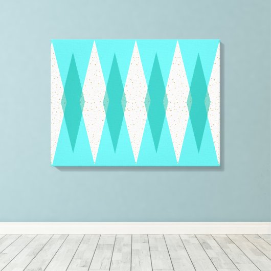 Mittelalter Moderne Raute Stretched Leinwand (Insitu (Holzboden))