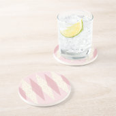 Mittelalter Moderne rosa Raute Sandstone Untersetz Untersetzer (Seite)