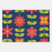 Mittelalter Moderne rote Blume mit Blätter (Vorderseite)