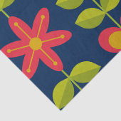 Mittelalter Moderne rote Blume mit Blätter Seidenpapier (Detail)