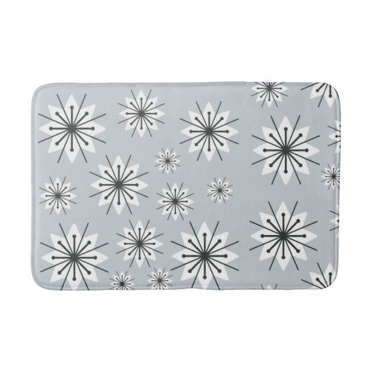 Mittelalter Moderne Schneeflocken Silber Badematte (Vorderseite)