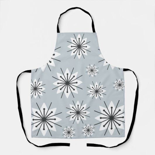Mittelalter Moderne Schneeflocken Silber Schürze (Vorderseite)