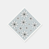 Mittelalter Moderne Schneeflocken Silber Serviette (Ecke)