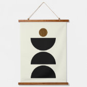 Mittelalter Moderne Schwarz Abstrakt zeitgenössisc Wandteppich Mit Holzrahmen (Vorderseite)