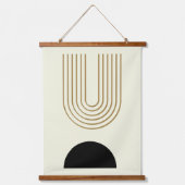 Mittelalter Moderne Schwarz Abstrakt zeitgenössisc Wandteppich Mit Holzrahmen (Vorderseite 2)