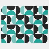 Mittelalter Moderne Schwarz-weiß und prägnant Fleecedecke (Vorderseite (Horizontal))